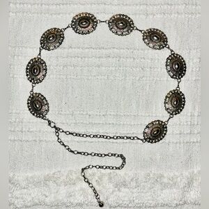 Vintage Silver Western Chain Belt 44in